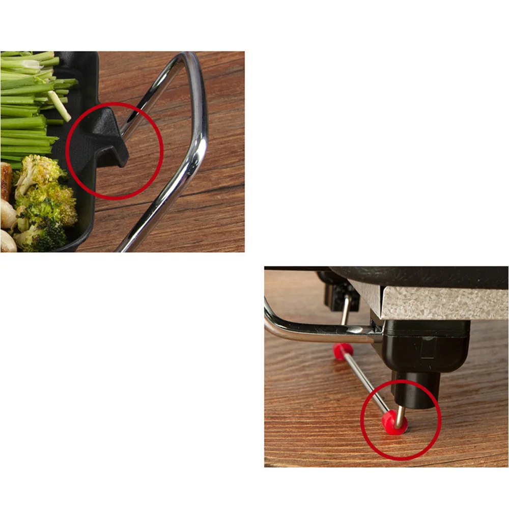 شواية كهربائية مطلية غير لاصقة ، فن المطبخ ، عملية سهلة ، عملية سهلة ، ارتفاع قابل للتعديل ، صفيحة تسخين من الزيت إلى الطريق ، تحكم في درجة الحرارة من 5 مراحل ،