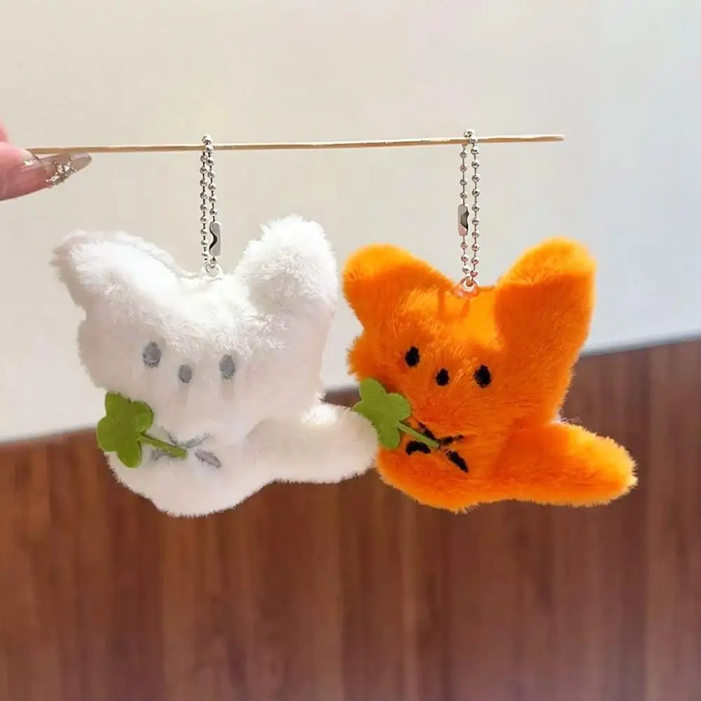 Cute Plush Fox Keychain Charm Kawaii Fluffy Animal Bag Pendant Stuffed Fox Key Ring Backpack Handbag Decor for Women Girls Gift