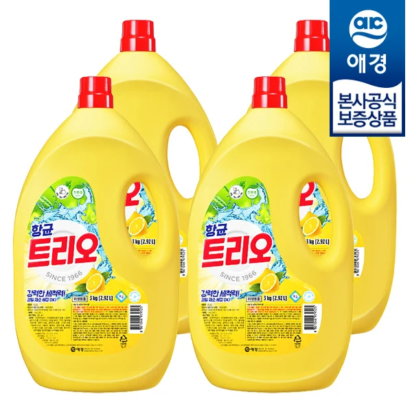 [Akyung] Antibacterial Trio 3kg x 4 kitchen drops