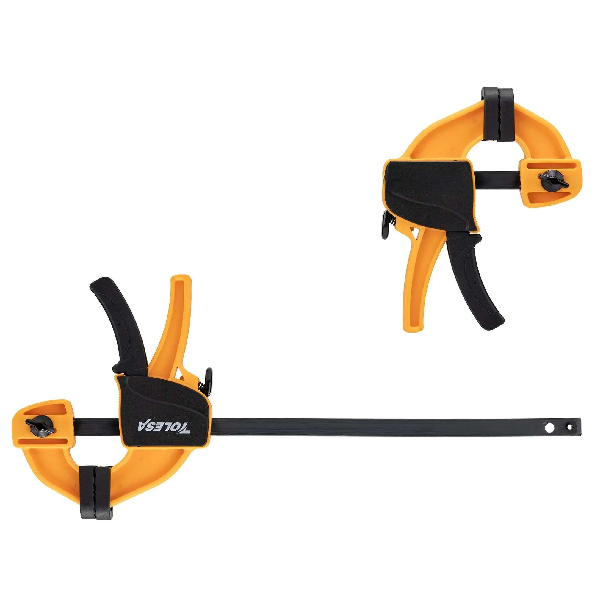 TOLESA 4"/6" Zaciski prętowe do obróbki drewna, 2 szt. Zacisk/zacisk jednoręczny, zestaw zacisków do drewna, lekki, szybkozłączny zacisk F — zdjęcie 2