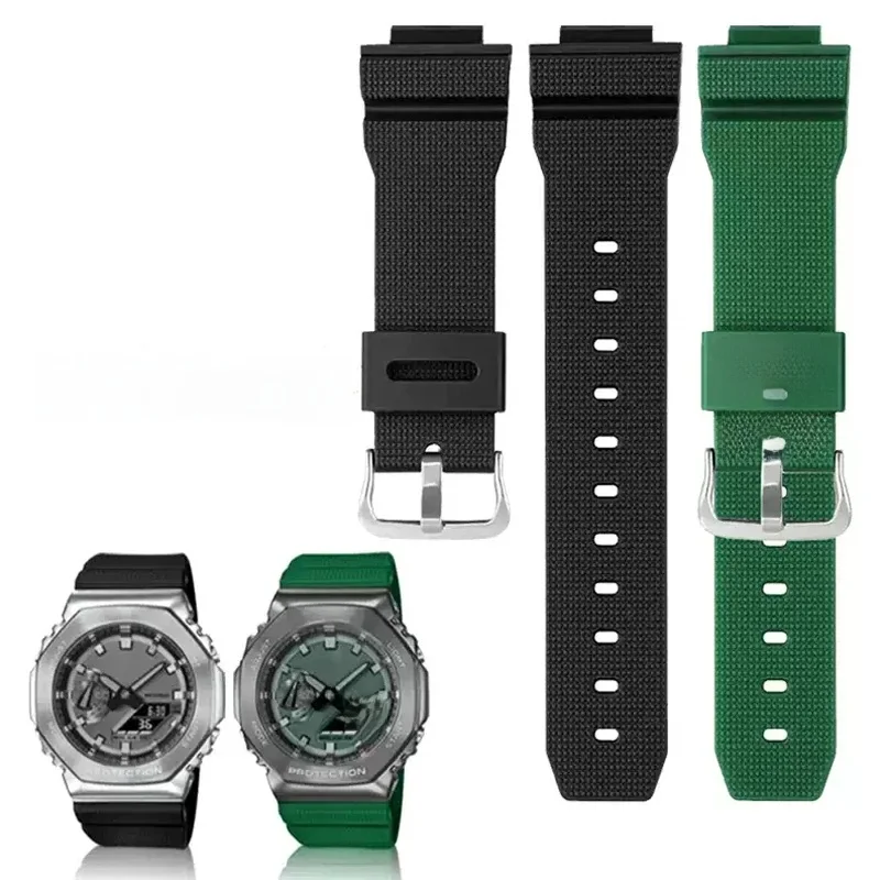 Hochwertiges Gummiband für Casio G-Shock GM2100 GA2100 DW5600GM GA 2100 DW6900 wasserdichtes Silikonarmband 16 mm Armband