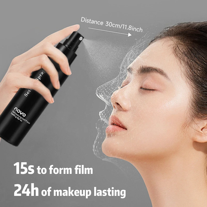 Spray fixateur pour maquillage et apprêt pour le visage, acide hyaluronique pour une hydratation en profondeur, spray fixateur de maquillage longue durée 24h