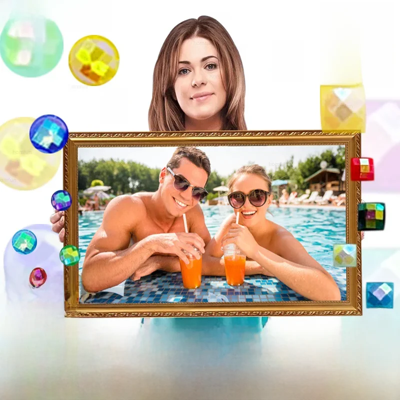 HOMFUN AB Foto Benutzerdefinierte Diamant Malerei 5D DIY Bild von Strass Diamant Stickerei 3D Kreuz Stich Hause Hochzeit Dekoration