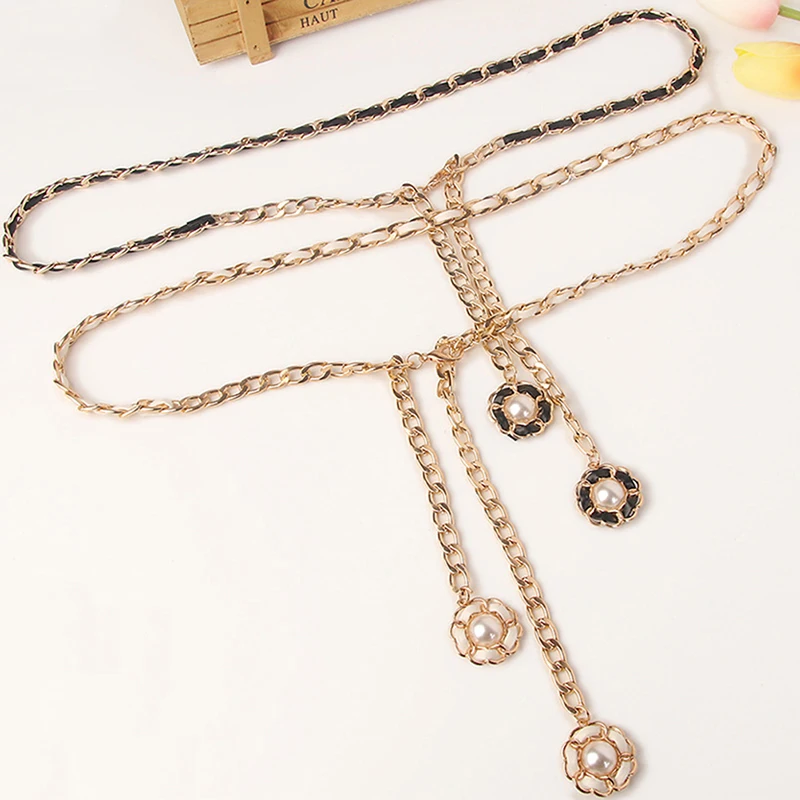 Chain Belts For Women Punk Style Metal Dress Gold Decoration Waist Chain Ladies Luxury Designer Brand Clothing Accessories