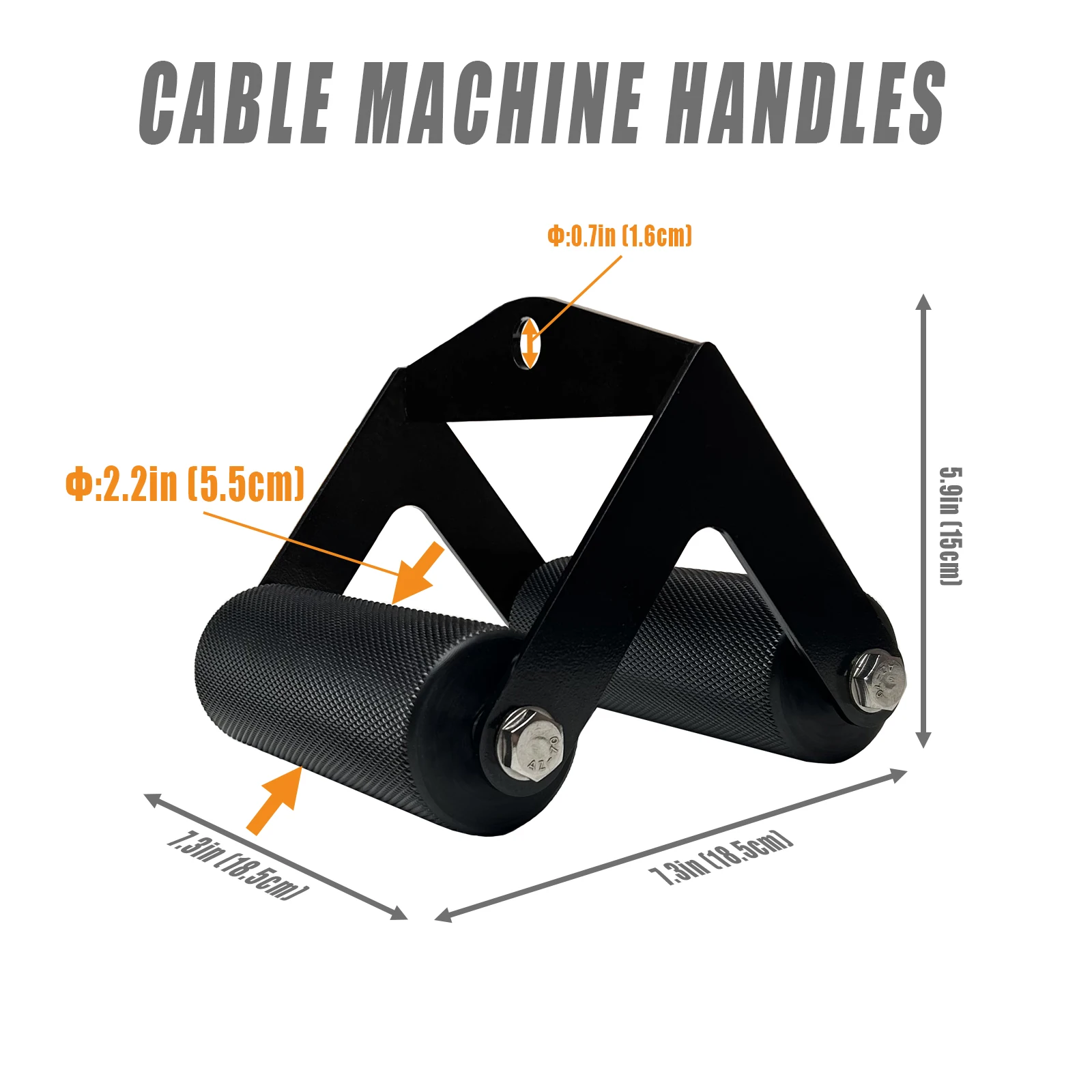 Upgraded Lat Pulldown Attachments Double D Handle, V Bar Cable Machine , Cable Attachments Gym Handles for Weight Worout