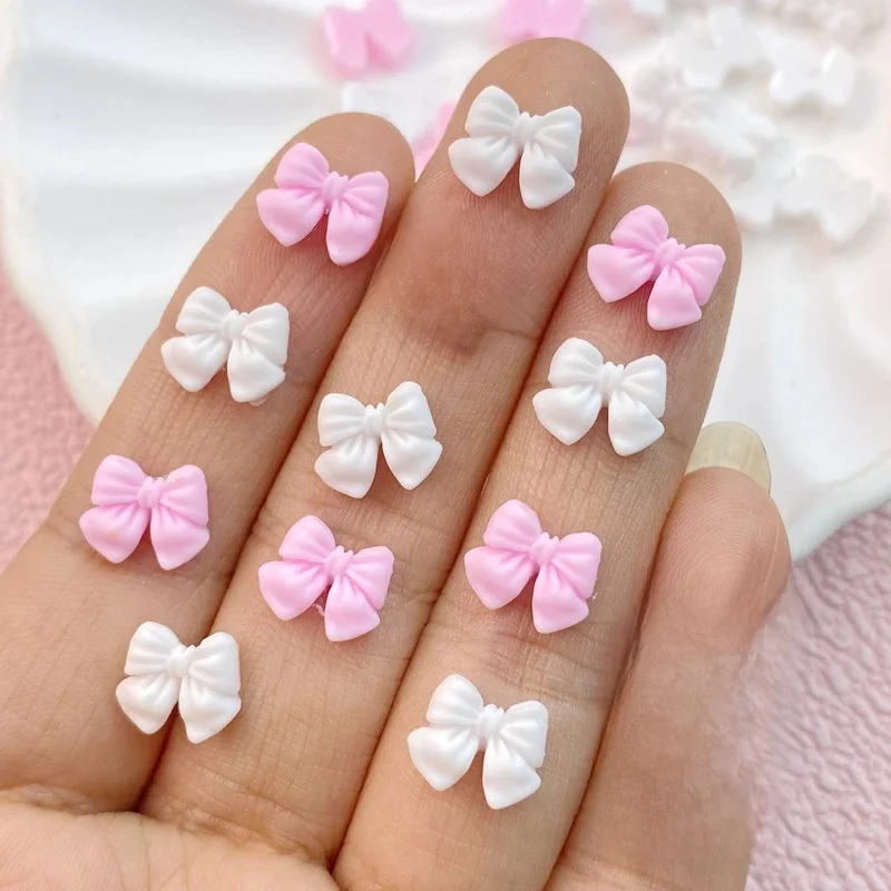 100 pièces nouveau mixte Nail Art résine Mini arc concepteur breloques strass bricolage artisanat pour ongles décorations 3D