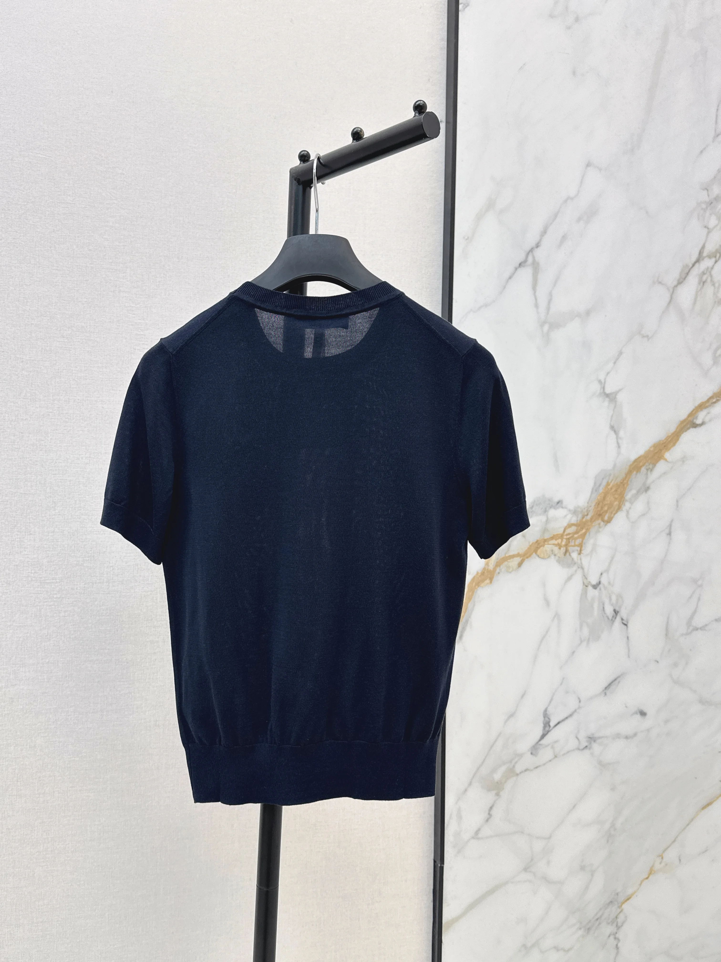 

2026 New Fashion Spring Vintage Color Block Slimming O-Neck Striped Half Sleeve for Women High Quality