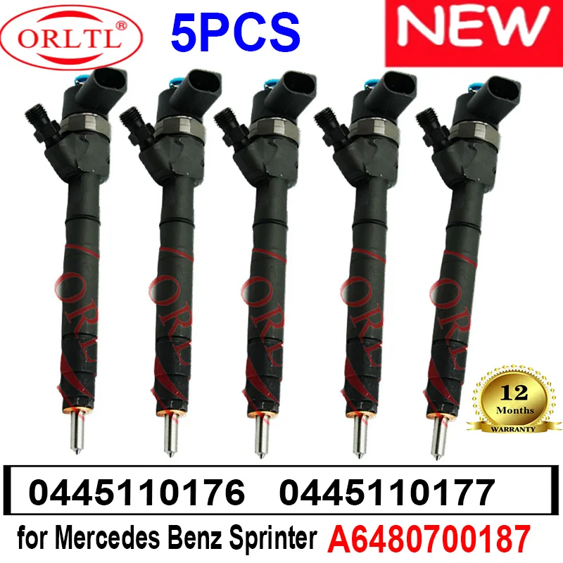 

5PCS NEW 0445110176 High Quality Injector 0445110177 6480700187 A6480700187 0986435135 FOR Mercedes-Benz 0 445 110 177