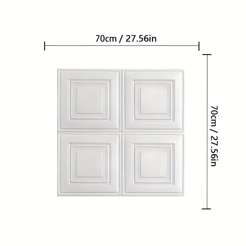 1-10pcs 70x70cm 3D Room Decor Decoration Self-adhesive Wall Stickers Foam Waterproof Anti-collision Wallpaper Ceiling Background