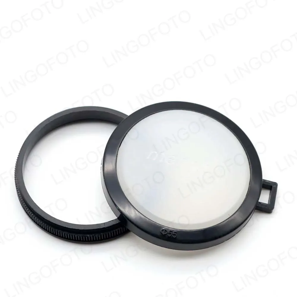 55mm 2-in-1 Lens Cap & White Balance Filter Universal Camera Accessory for Accurate Color Calibration DSLR Photography Tool