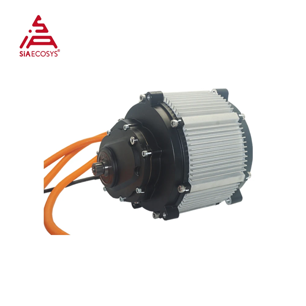 SIAECOSYS SIA200-50 12KW 피크 26KW 92N.m PMSM 모터 1:2.05 기어비 IP67 모터 ND721200B 전기 오토바이용