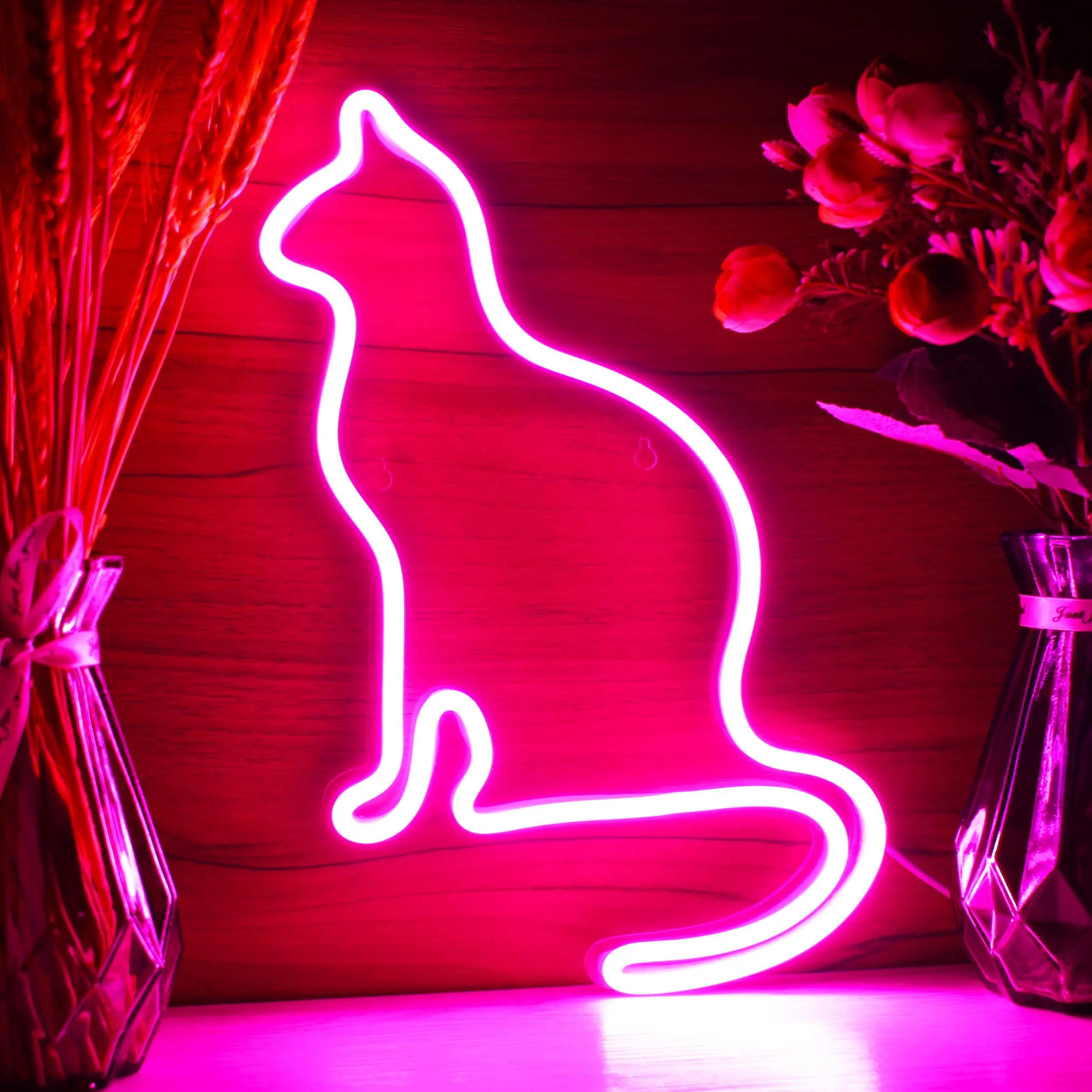 

Cat Kitty Neon Sign Lights Wall Decoration Usb Bar Ktv Snack Shop Commercial Lighting Led Neon Night Light Room Decor