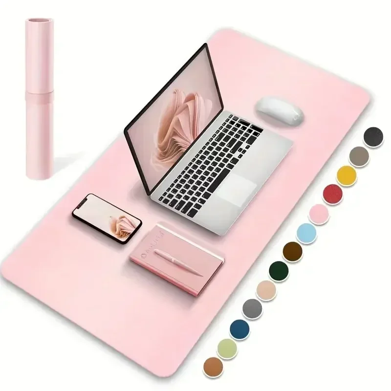Impermeável PU Leather Office Desk Protector Mat, Mouse Pad, Desktop, Teclado, Gaming Mousepad,