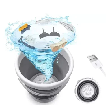 Tragbare Waschmaschine, Mini-Turbo-Waschmaschine mit USB-Stromversorgung und Geschirrspüler, geeignet für Reisen, Geschäftsreisen