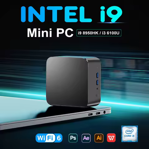 Xiaman Windows 11 Pro Mini PC Computer Core i9 8950HK 16GB RAM 512GB 1TB Gaming Computer WiFi 6 USB 4K Portable Mini Desktop PC