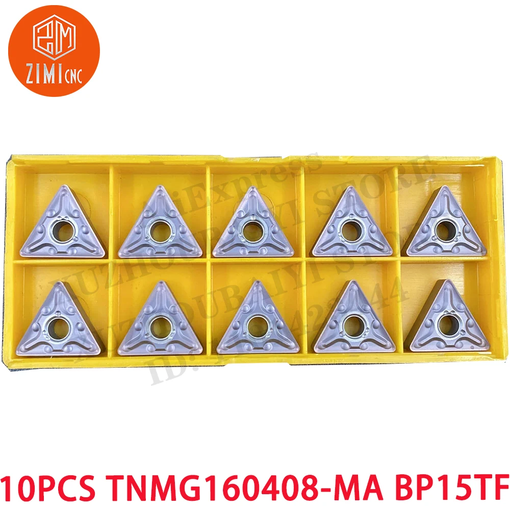 

10PCS TNMG160408-MA BP15TF Carbide inserts External Turning Tools CNC cutter mechanical metal lathe turning blades cutting tools