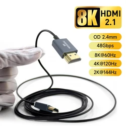 MOSHOU HDMI 2.1 Cavo 8K 60Hz 4K 120Hz 48Gbps HDR10 + Mini HDMI a HDMI per PS5 Monitor Della Macchina Fotografica Proiettore Interruttore Notebook Cavo