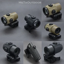 Tactical G-33 G-43 G33 G43 Folding Side Flip Mini HD 3x Magnifier Optics Scope For 558 556 553 Holographic Reflex Red Dot Sight