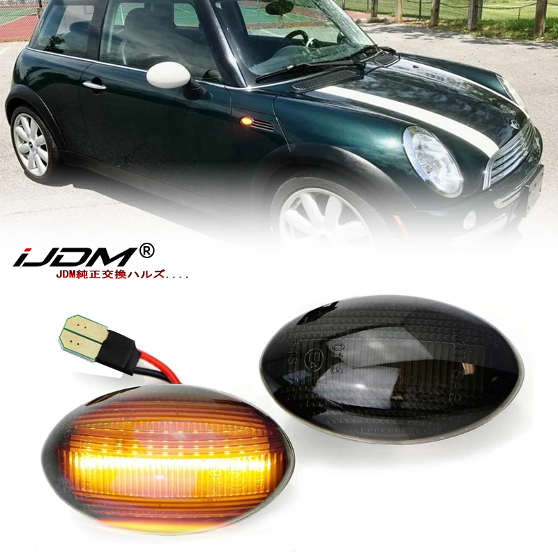 For Mini Cooper R50 R53 2002-2006 Dynamic LED Turn Signal Side Marker Light For Mini Cooper R52 2004-2008 LED Side Repeater Lamp