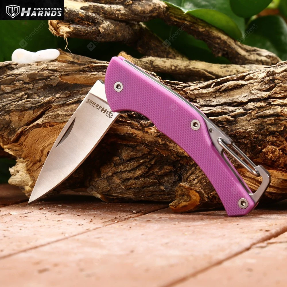 Harnds Lark Folding Pocket Knife 8Cr14MoV Blade G10 Handle Outdoor Cutting Tool Mini Keychain Knife EDC Multitools CK1101