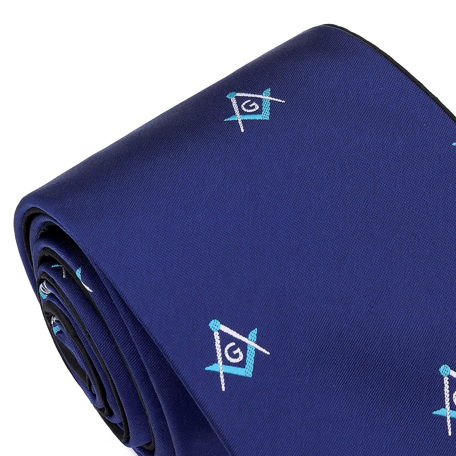 Freimaurer-Krawatte für Herren, Quadrat & Kompass G-Symbol, Jacquard-Krawatte, 3 Farben, für Freimaurerloge, Hochzeit, formelle Anlässe, Business, HAWSON – Detail 4
