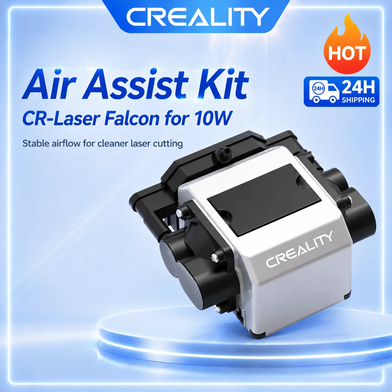 Creality CR-Laser Falcon 10W Air Assist Kit Upgrade - Strong Airflow Low Noise Workbench Accessory for Laser Engraving Machines