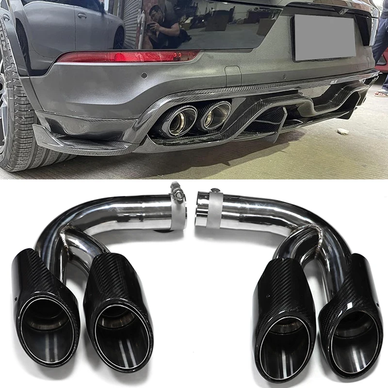 

Carbon Fiber Exhaust Tip For Porsche Cayenne 2019 2020 2021 2022 Quad Exhaust Pipe Muffler Tip Nozzle Exhaust System Nozzle