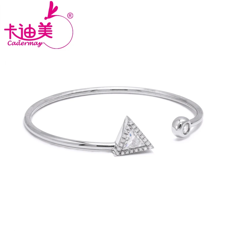 CADERMAY Bracelet Fashion Jewelry 2022 7X7mm Triangle and Round Shape 925 Original Moissanite Diamond for Women Fine Jewelry