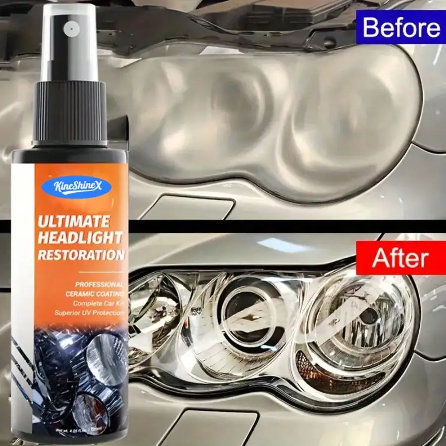 Ultimate Headlight Restoration, Universal Headlight Restoration Kit - Removes Yellowing & Scratches, Restores Clarity - Car Headlight Lens Polisher & Cleaning Solution  Get showroom-clear headlights for less than the price of a car wash! This ceramic coat