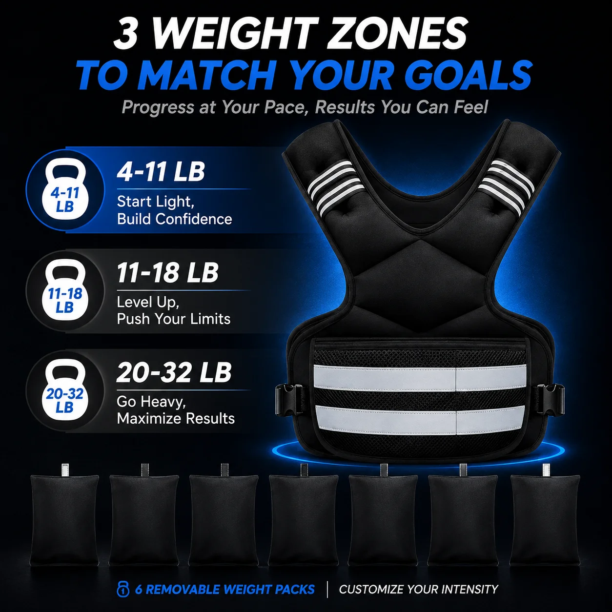 Reflective Detachable Weight T - Crossfit Weight Vest review and price
