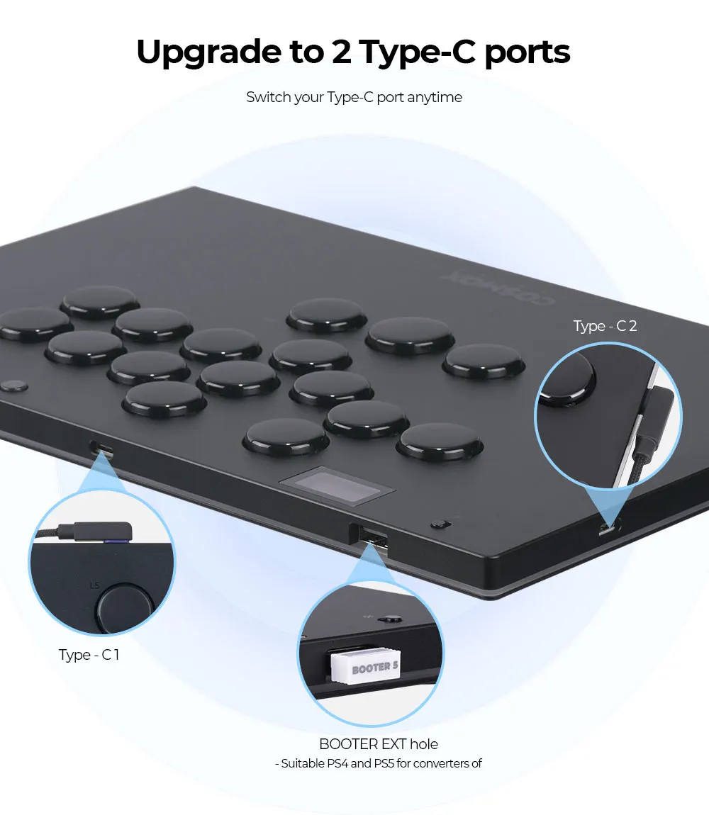 Haute42 M-Ultra Gen 2 Aluminium-Legierung Hebellos-Arcade-Stick Hitbox-Controller für PC/PS4/PS5 Arcade-Hebellos-Controller – Detail 34