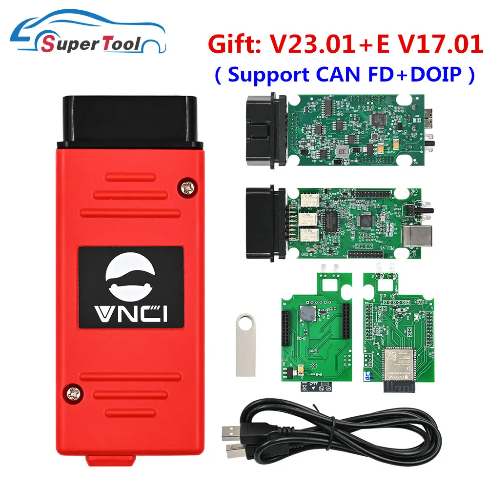 V24.1.1 VNCI 6154A E-18.0.0 OKI 6154A Original Driver 6154A Cover All Models CAN FD &UDS DoIP Protocol Wireless OBD2 Scanner