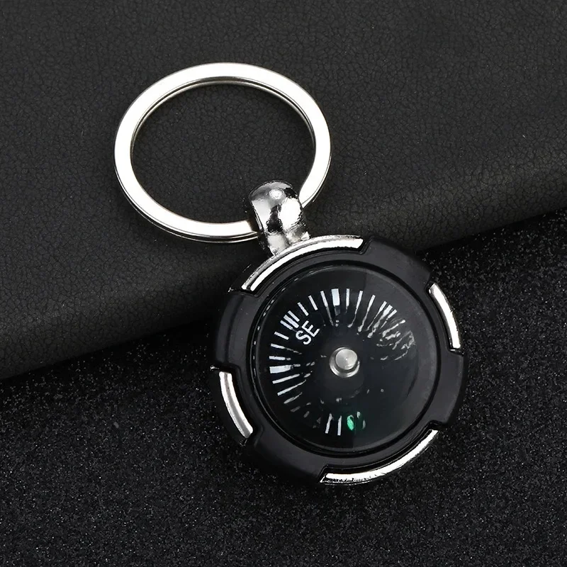 Porte-clés boussole pratique pour équipement de moto, Direction de défense en plein air, outils multifonctionnels, décoration de cavalier Cool