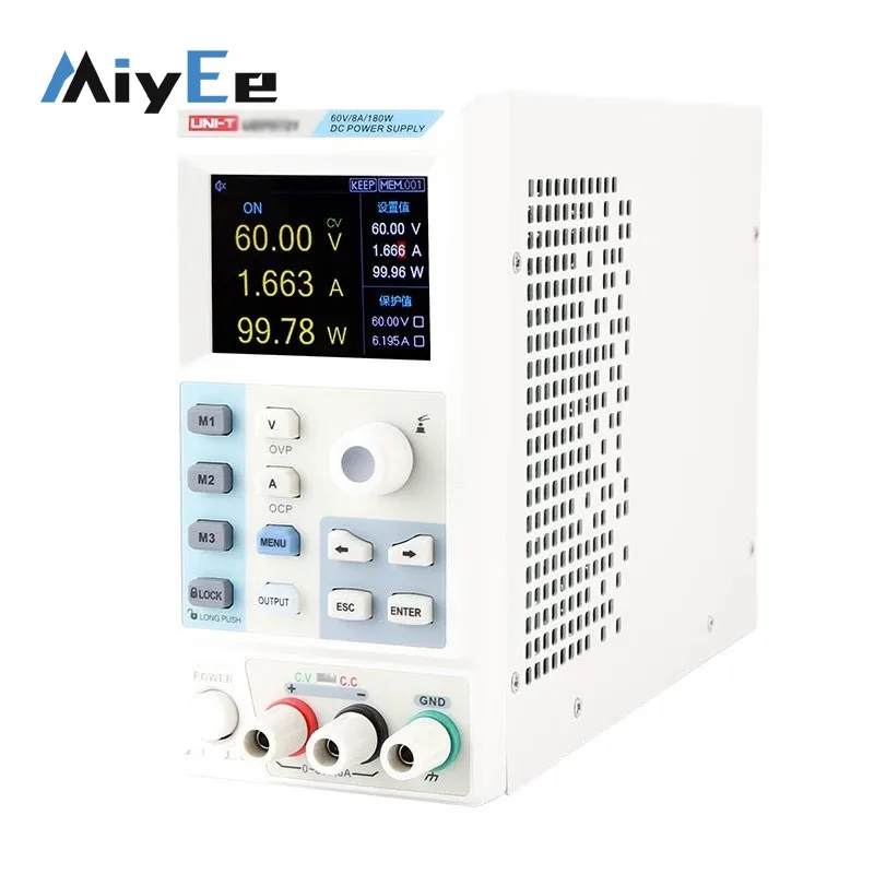 

Программируемый регулируемый источник питания постоянного тока UNI-T, 40 В/60 В/80 В, 15 А/20 А/30 А, 360 Вт/400 Вт с ЖК-дисплеем 2,8 дюйма