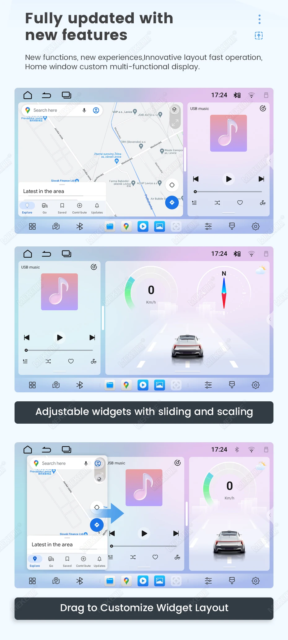 Mekede Android 15 Autoradio-Player mit Carplay für Universal VW Volkswagen Passat B6 B7 Golf 5 6 Polo Skoda Jetta Intelligentes System – Detail 3