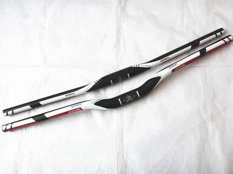 Najnowszy przyszły rower górski 3K z pełną węglem kierownica z płaską górą węglową kierownica rowerowa MTB 31.8*600-720mm — zdjęcie 2
