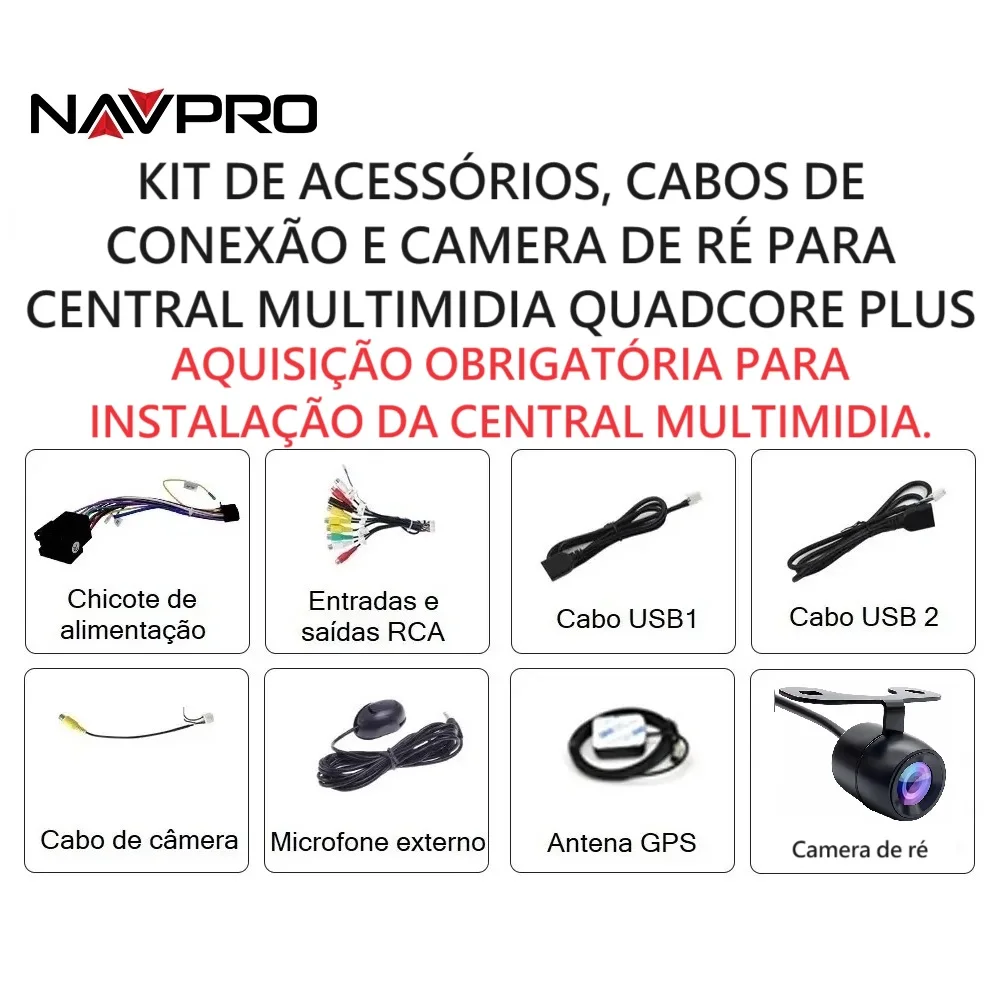 CABLE KIT, ACCESSORIES, REIS CAMERA FOR CENTRAL MULTIMIDIA NAVPRO QUADCORE PLUS