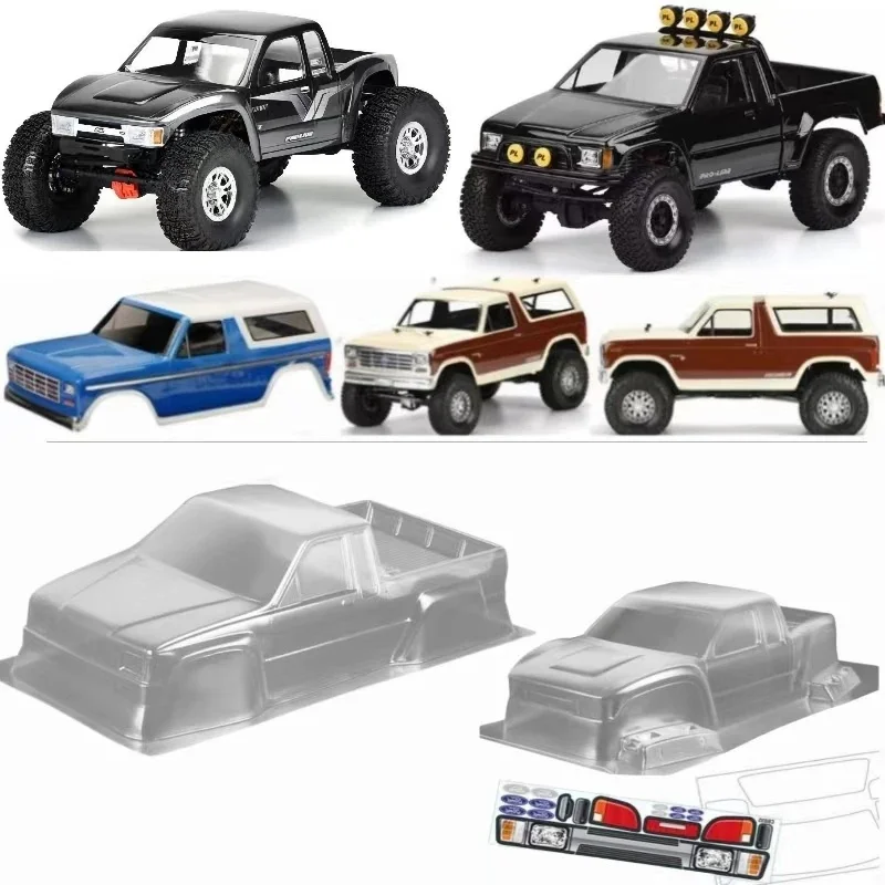 Przezroczysta karoseria półciężarówki/pickup 313-324 mm do 1/10 RC Crawler Car JEEP Wrangler SCX10 TRX4 Ford F150 Raptor Toyota FJ40 — zdjęcie 2