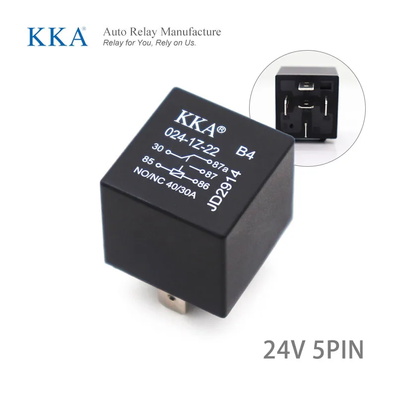 Waterproof 12V/24V 4pin/5pin 40A Automotive Relay, Long Life High Quality Car Relay for Auto/Motorcycle, Normal Open, Close