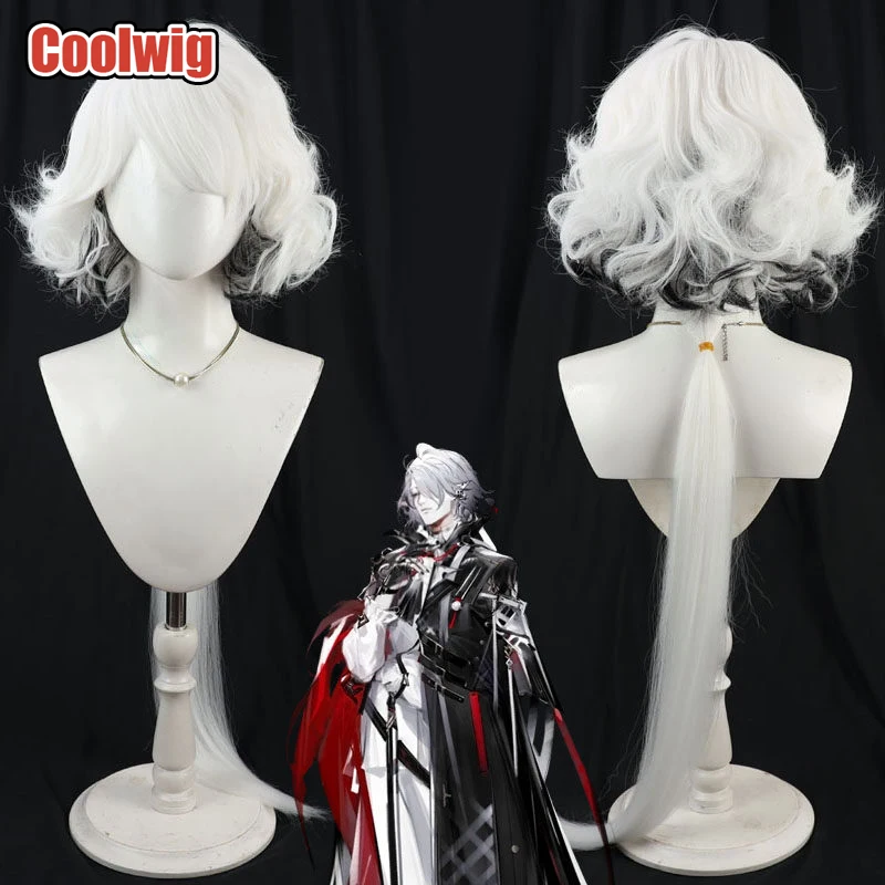 coolwig-synthetic-hair-dukare-cosplay-wigs-game-arknights-sanguinarch-dukare-100cm-wavy-white-mixed-black-wig-heat-resistant