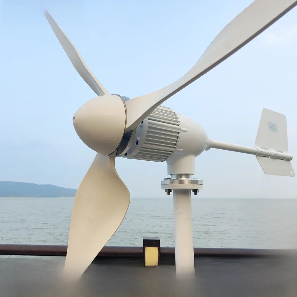 SMARAAD Leistungsstärkerer horizontaler Windturbinengenerator mit 5000 W, Windmühle mit kostenlosem MPPT-Laderegler und netzunabhängigem Wechselrichter
