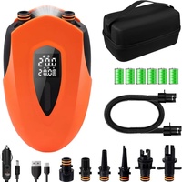 SUP Electric Pump 20PSI 12000mAh Electric SUP Air Pump with LED Light 12V DC Suitable for Inflatable Paddle Boards Tents