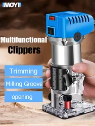 Electric Trimmer  Wood Router Machine   Milling Carving Engraving Power Tools With Mill Cutter Carpentry Manual Trimming Tools