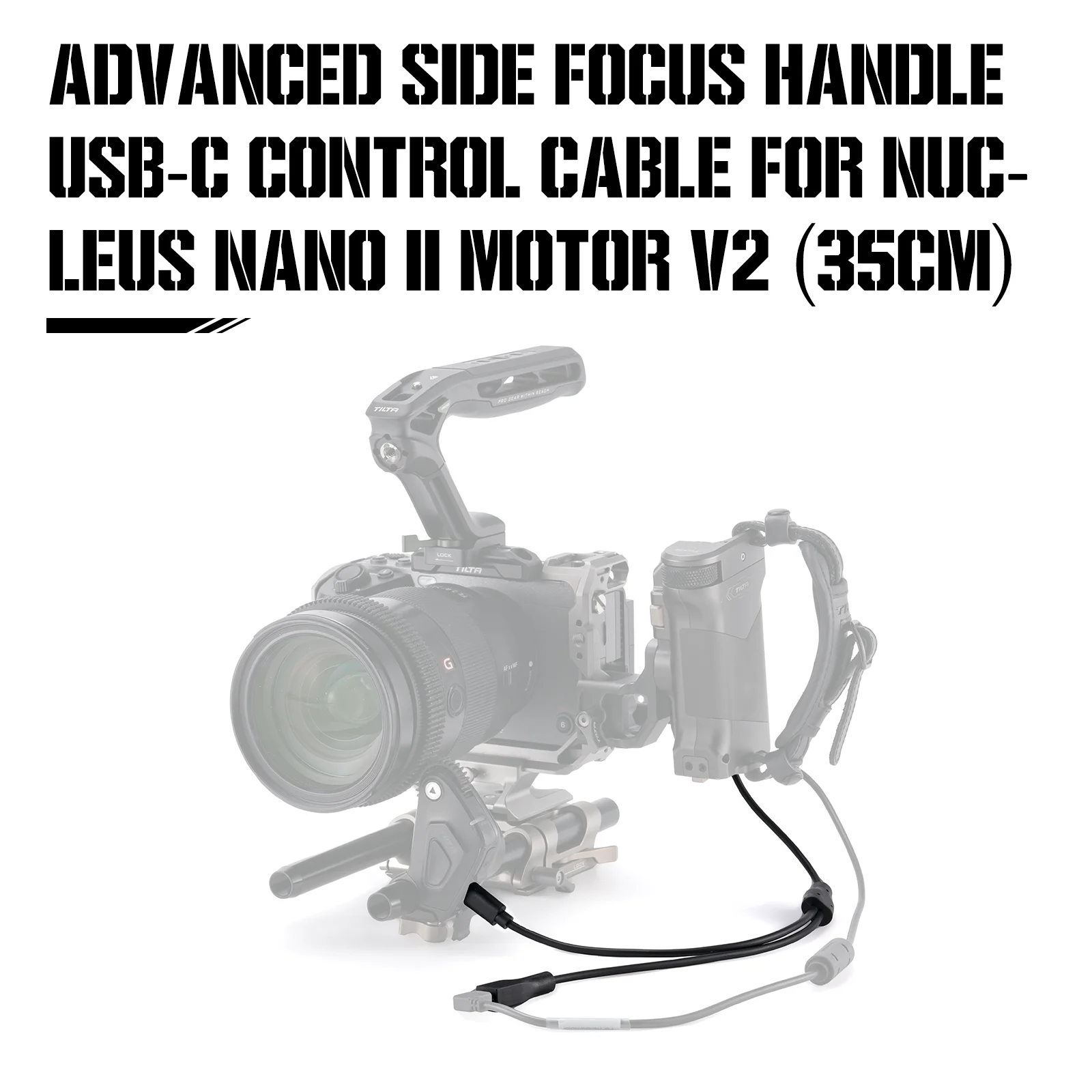 TILTA TCB-AFH-USBC-35CM Advanced Side Focus Handle USB-C Control Cable for Nucleus Nano II Motor V2 (35cm)
