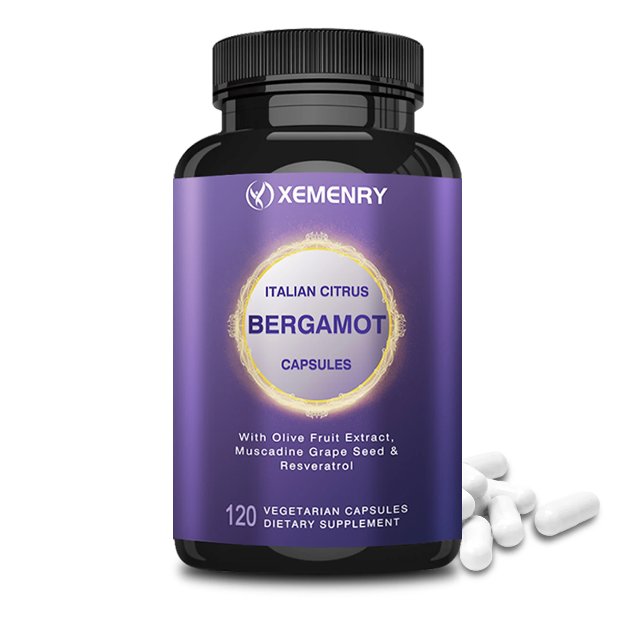 Bergamot Extract - Supports Heart and Cardiovascular Health and Boosts Immunity - 120 Capsules