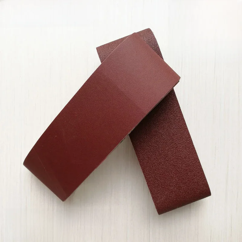 5 sztuk taśm szlifierskich 75 x 533 mm. Taśma ścierna 533 x 75 mm do szlifowania metalu. Siatka szlifierska 3" * 21" do szlifierki PBS 75. P60-400 # . — zdjęcie 2