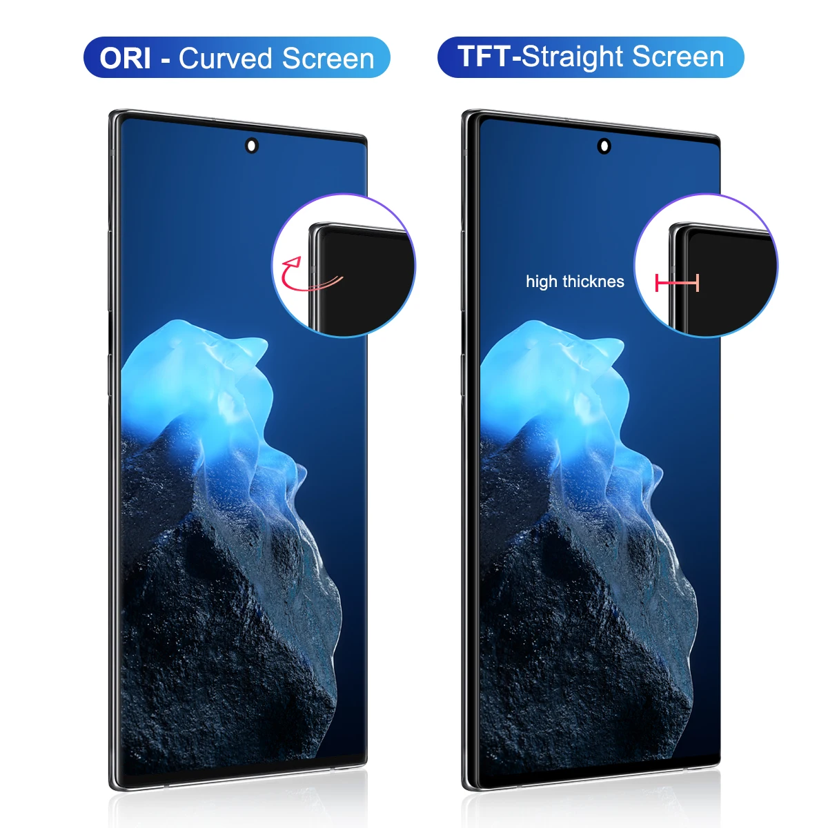 Tela LCD Touch Screen com Aro para Samsung Note 10 Plus 5G N976F