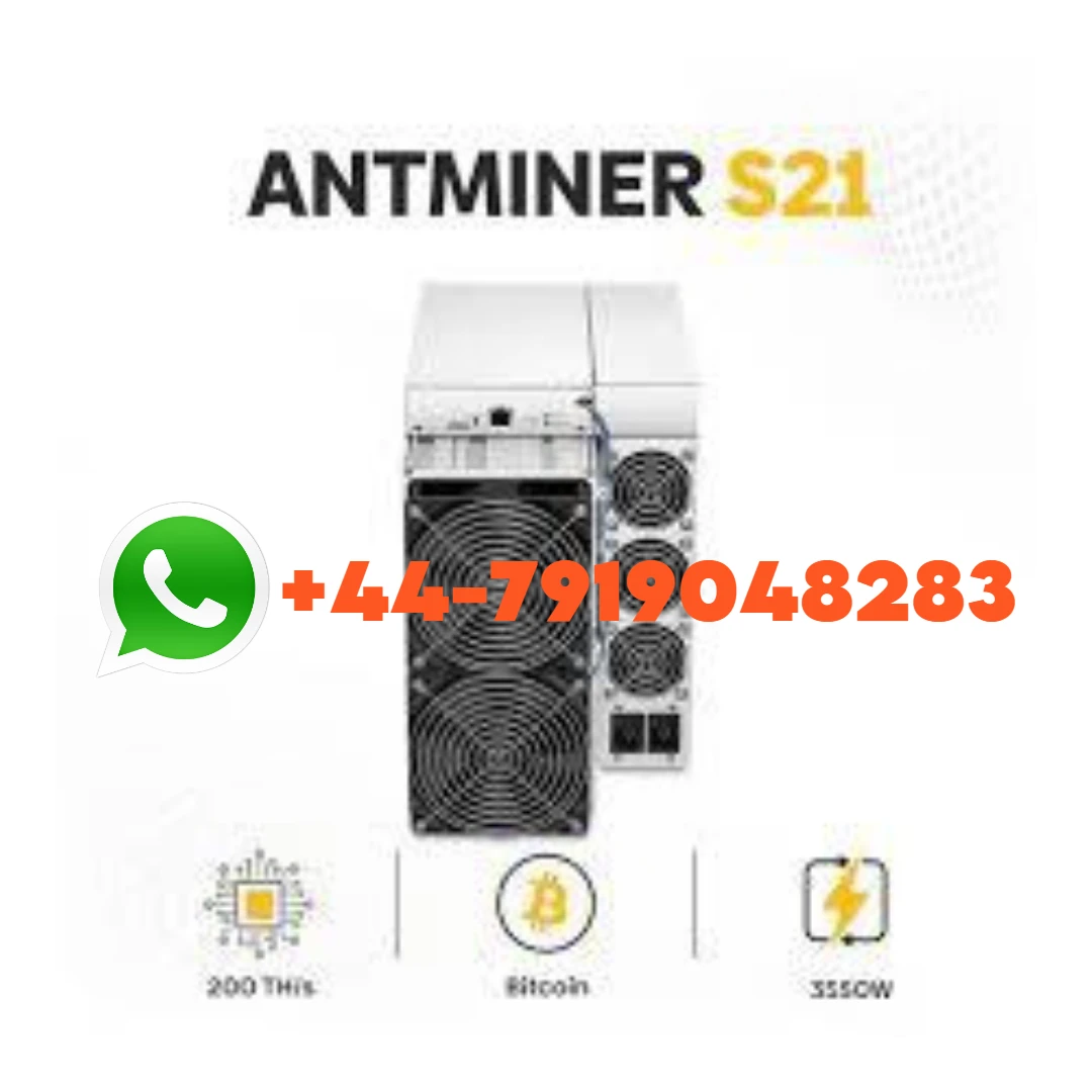 RABATT Bitmain Antminer S21 200TH/S 3500W BTC/BCH/BSV SHA256 Bitcoin ASIC Miner