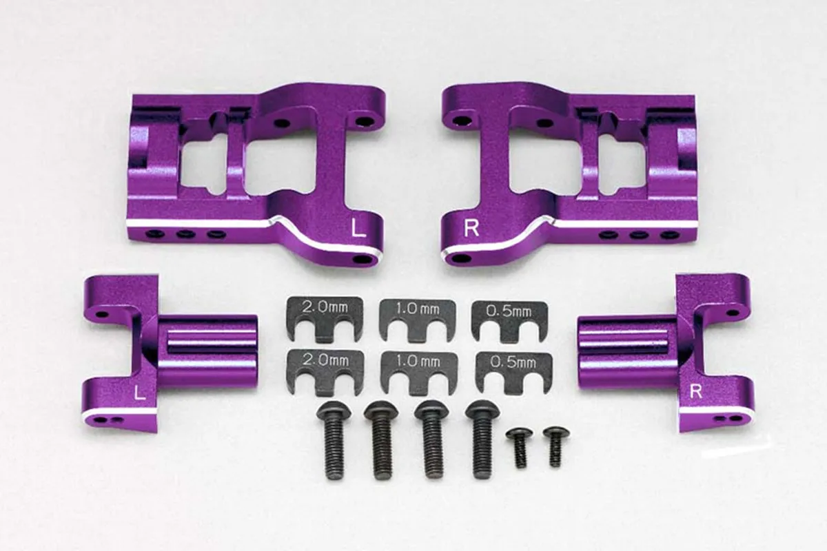 Yokomo YD-2 EXIIS SXII RC drift frame with Purple Upgrade, front and Rear Swing Arm/arm Code