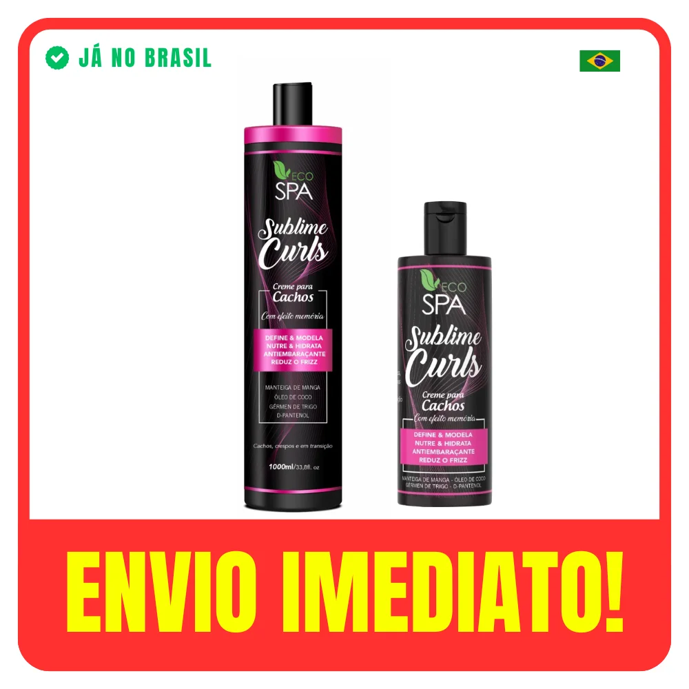 Creme para Cachos 1Kg PROFISSIONAL Orgânico Sublime Curls, Cacheada, desembaraça, Manga